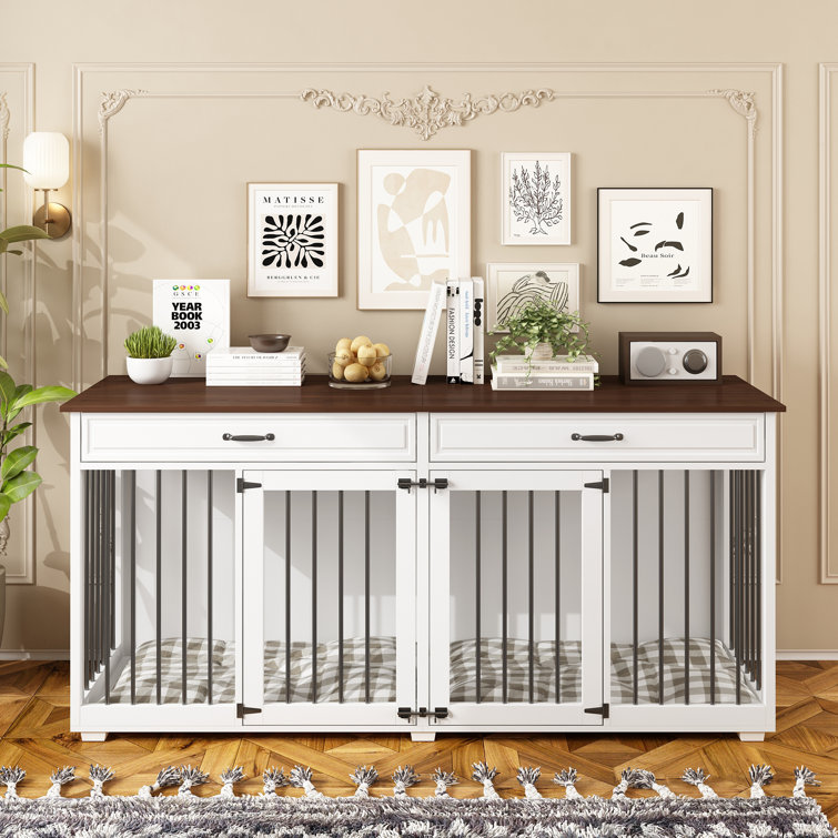 Dog crate clearance console table